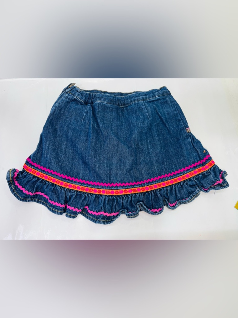 Gymboree Denim Skirt with Pink & Multicolor Embroidery - Picture 7 of 11